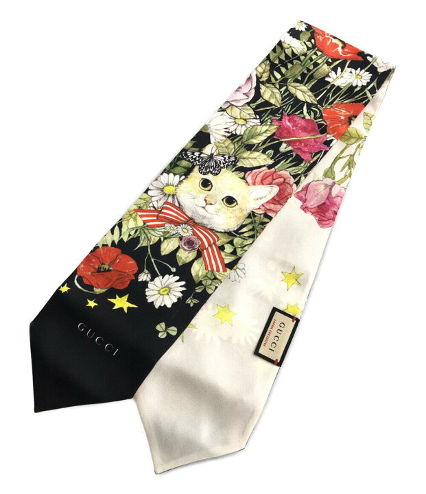 楽天市場】【中古】美品 グッチ ネックボウ スカーフ シルク100 