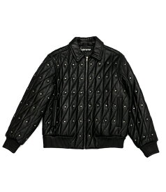 【中古】美品 シュプリーム レザージャケット Quilted Studded Leather Jacket 18AW メンズ SIZE S Supreme