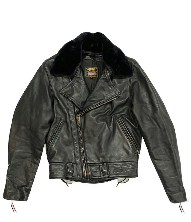 楽天市場】【中古】 バンソン ライダースジャケット ボアカラー メンズ  