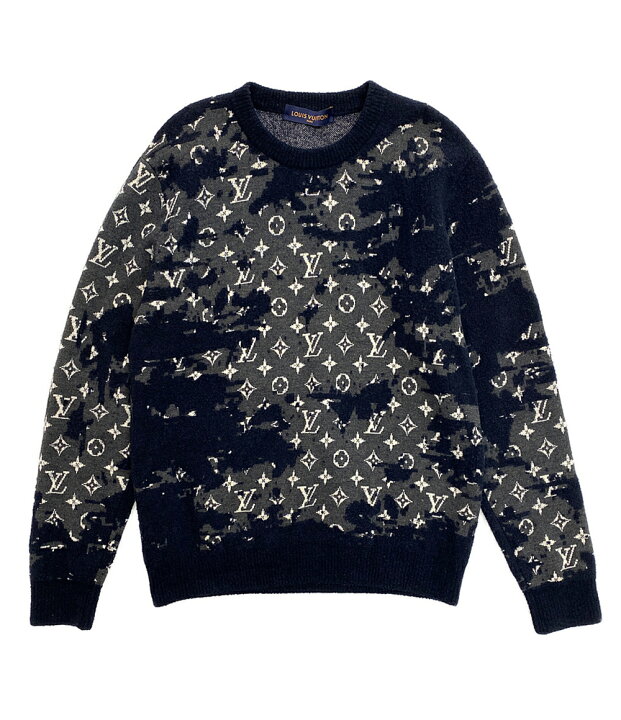 楽天市場】【中古】 ルイヴィトン 長袖ニット ディストレスモノグラム  