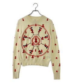 【7%OFFクーポン&500円OFFクーポン18日23:59迄】【中古】 エルメス 長袖ニット 刺繍 Poste et cavalerie 21ss レディース SIZE 38 HERMES