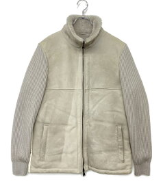 【中古】 エンメティ ムートンダウンジャケット 袖切替 メンズ SIZE 46 EMMETI
