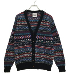【中古】 ジャミーソンズカーディガン フェアアイル柄 ウール メンズ SIZE M jamieson's