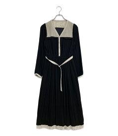 【中古】 ハーリップトゥ プリーツワンピース 長袖 Point Lace Pleated Dress 1251305028 レディース SIZE M Her lip to