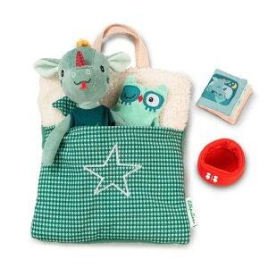 Lilliputiens リリピュション ひとりでねんねセット | おもちゃ 玩具 オモチャ おままごと ごっこ遊び 出産祝い 誕生日 ベビーギフト ぬいぐるみ ドゥードゥー 布絵本 ドラゴン クリスマス プレ