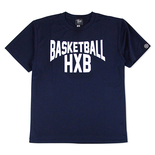 HXB ドライTEENAVY×WHITE バスケットボール　Tシャツ