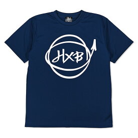 HXB ドライTEE【Marker】 INDIGO×WHITE バスケットボール ドライTシャツ