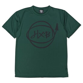 HXB ドライTEE【Marker】 IVY GREEN×BLACK バスケットボール ドライTシャツ
