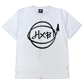 HXB ドライTEE【Marker】 WHITE×BLACK バスケットボール ドライTシャツ