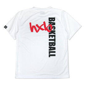 HXB ドライTEE 【Signture】 WHITE×BLACK+RED ホワイト バスケットボール Tシャツ