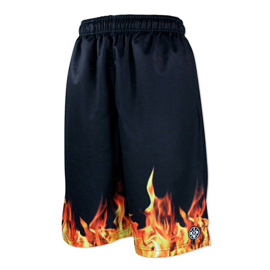 HXB Graphic Mesh Pants 【FLAME】 バスケットボールパンツ　バスパン ファイアーパターン 炎柄 | ＨＵＧＥＳＴ