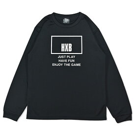 HXB DRY Long Sleeve Tee【BOARD】BLACK×WHITE バスケットボール ドライロンTEE