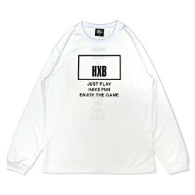HXB DRY Long Sleeve Tee【BOARD】WHITE×BLACK バスケットボール ドライロンTEE