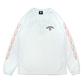 HXB DRY Long Sleeve Tee【DEPT】WHITE×BLACK+ORANGE バスケットボール ドライロンTEE