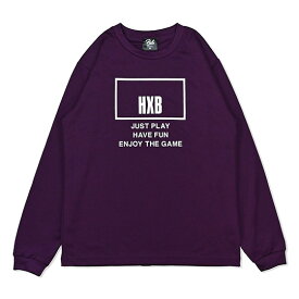 HXB DRY Long Sleeve Tee【BOARD】MAT PURPLE×WHITE バスケットボール ドライロンTEE
