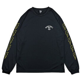 HXB DRY Long Sleeve Tee【DEPT】BLACK×WHITE+YELLOW バスケットボール ドライロンTEE