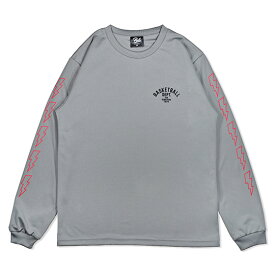 HXB DRY Long Sleeve Tee【DEPT】GRAY×BLACK+RED バスケットボール ドライロンTEE