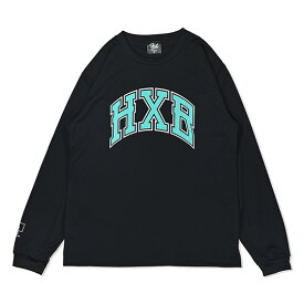 HXB DRY Long Sleeve Tee 【WARP】 BLACK×MINT+WHITE バスケットボール ドライロンTEE