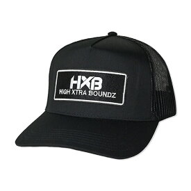 HXB MESH CAP 【SLASH LOGO WAPPEN】 BLACK バスケットボール スナップバック OTTO メッシュキャップ