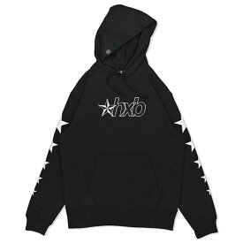 HXB HOODIE 【ShootingStar】 BLACK×WHITE　バスケットボール　スウェット フードパーカ