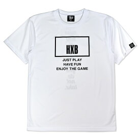 HXB ドライTEE【BOARD】WHITE×BLACK バスケットボール ドライTシャツ