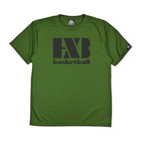 HXB ドライTEE【BRAGGA】 OLIVE×BLACK バスケットボール ドライTシャツ
