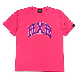 HXB ドライTEE 【WARP】 NEON PINK×PURPLE+WHITE バスケットボール ドライTシャツ