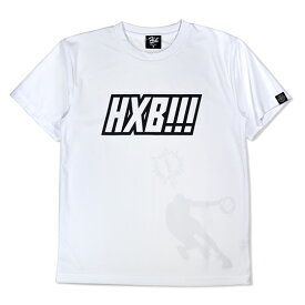HXB ドライTEE 【EXCLAMATION!!!】 WHITE×+BLACK バスケットボール ドライTシャツ