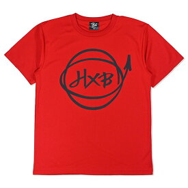 HXB ドライTEE【Marker】RED×BLACK バスケットボール ドライTシャツ