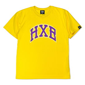 HXB ドライTEE 【WARP】 GOLD×PURPLE+WHITE バスケットボール ドライTシャツ レイカーズ