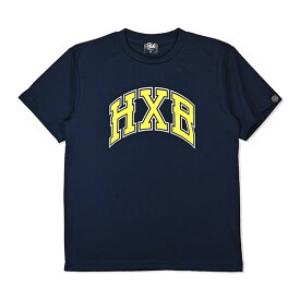 HXB ドライTEE 【WARP】 NAVY×YELLOW+WHITE バスケットボール ドライTシャツ