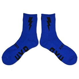 HXB "GOOD LUCK SOCKS"【FLASH】BLUE×BLACK バスケットボール グッドラック ソックス 靴下