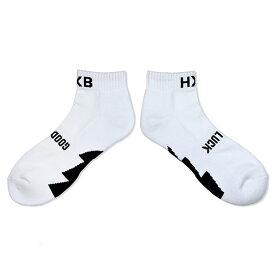 HXB "GOOD LUCK SOCKS"【SHORTYS 2.0】WHITE×BLACK バスケットボール グッドラック ソックス 靴下