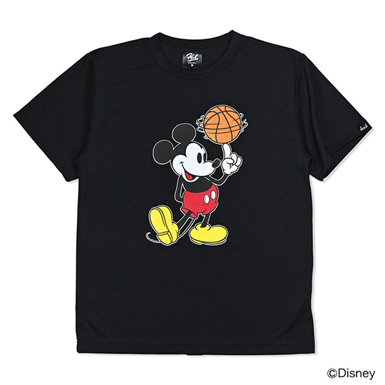 定価Mickey ミッキー   HXBバスケットボール ドライTシャツ   ブラック×フルカラー   Disney 公式 オフィシャル ディズニーコレクション