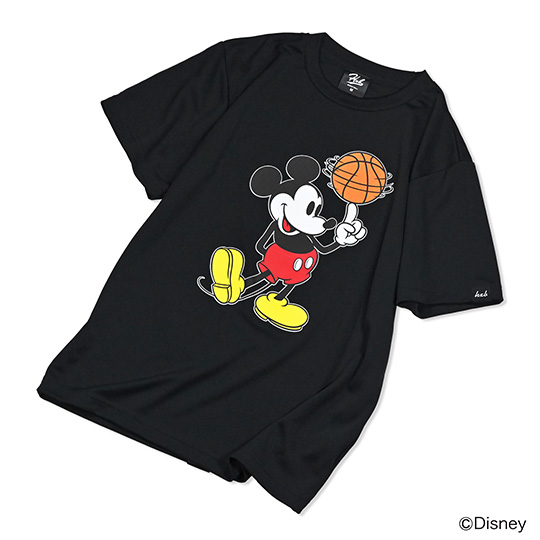 Mickey ミッキー HXBバスケットボール ドライTシャツ ブラック