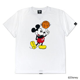 Mickey ミッキー / HXBバスケットボール ドライTシャツ / ホワイト×フルカラー / Disney 公式 オフィシャル ディズニーコレクション