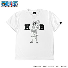 HXB×ONE PIECE "ドライTシャツ" 【Luffy】 ホワイト×ブラック / ワンピース公式 オフィシャルコラボレーション ルフィ