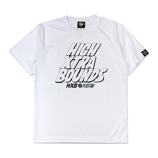 HXB×RAGELOW 【HIGH XTRA BOUNDS】 ドライTEE ホワイト / バスケットボール　バスケ シャツ Tシャツ  バスケットボールウェア | ＨＵＧＥＳＴ