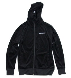 30% OFF SALE!! ■HUGEBLOCKS■【VELOUR ZIP PARKA】Black アウター ベロアJKT サイクルウェア