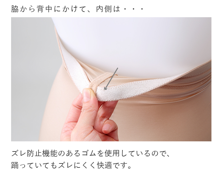 最適な材料日本製 フラ ダンス 2点セット (アロアリュクス) 衣装 インナー 用 カップ付きボディシェイパー＆ロングガードル 体操・ダンス 