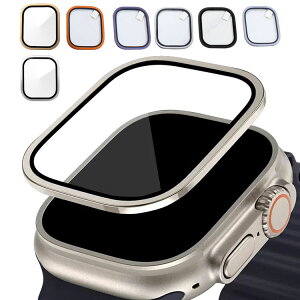 Apple Watch Ultra 2/1 �t���ی�t�B���� �S�ʕی� �����K���X �A���~ ���h�~ 49mm ���������� �A�b�v���E�H�b�` �E���g��2/1 �t�B������� �v���e�N�^�[ �t�B���� �ی�V�[�g
