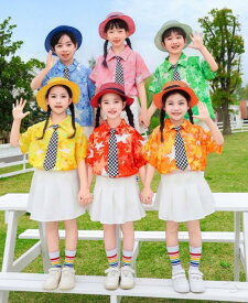 子供ダンス衣装 キッズ ダンス衣装 チアガール衣装 星柄 シャツ ショートパンツ ミニスカート セットアップ 上下セット 靴下対応可能 女の子 男の子ダンス衣装 半袖 トップス ダンスウ