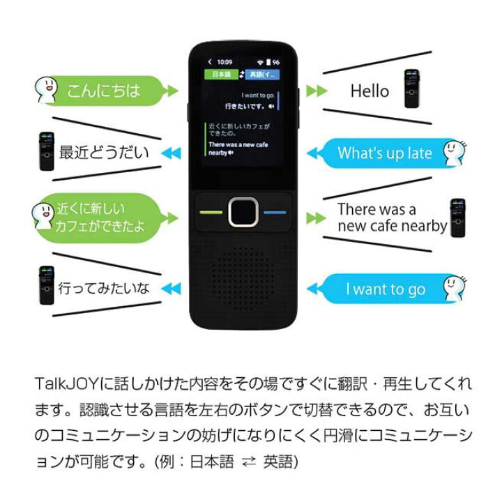 楽天市場 Tees ティーズ 音声翻訳機 Talkjoy トークジョイ Ts Tj10 英語 中国語 韓国語 日本語 直送品 Huit Colline ユイットコリーヌ