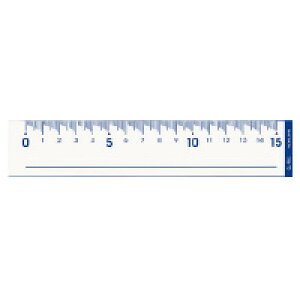 コクヨS&T 直定規 15cm CL-R15 1個 メモリサイズ