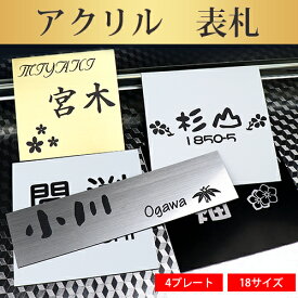 1000円ポッキリ 表札 マンション表札 ステンレス調 アクリル おしゃれ 表札作成 犬猫デザイン プレート 簡易表札 ステンレス調　屋外対応 戸建 二世帯 連名 貼付け 18種サイズ オーダーサイズ レーザー彫刻 12×3cm/10×4cm/18×5cm/21×4cm★アクリル表札 (hs-jc01)（GN)