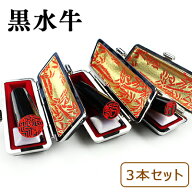 印鑑 黒水牛/個人印鑑/実印/銀行印/認印/ハンコ/いんかん/印鑑セット/ネコポス無料/男性用　女性/印鑑セ…