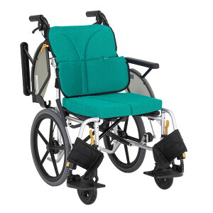 車椅子 多機能【松永製作所 ネクストコア2-マルチ NEXT2-41BE】アルミ製 介助式車椅子 背折れ 背シート調整 肘跳ね上げ 脚部スイングアウト 伸縮式ブレーキ仕様 NEXT2 41BE HB ノーパンクタイヤ