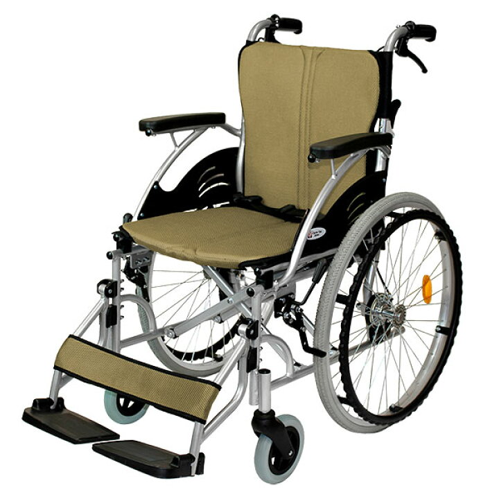 【SALE／74%OFF】 ケアテックジャパン 自走式 アルミ製 車椅子 CA-32SU ハピネスプレミアム オレンジ viatheater.com