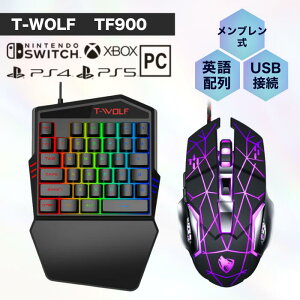 ЎQ[~OL[{[h Q[~O}EX 2_Zbg [T-WOLF TF900]  windows mac pc pz obNCg USB L ڑ 