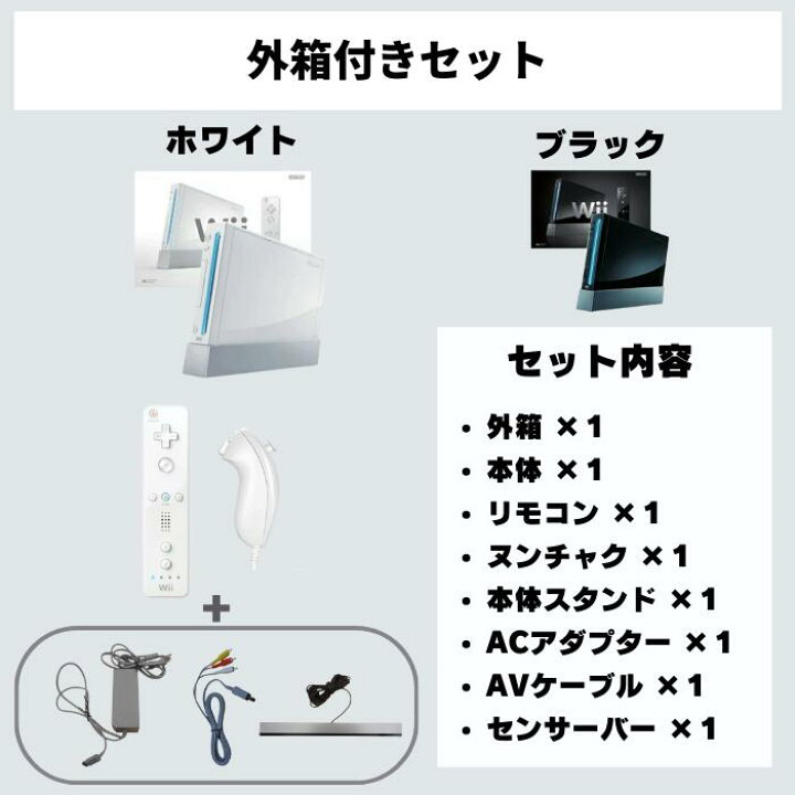 楽天市場】【外箱付きセット】 Wiiセット 本体のみ 任天堂 
